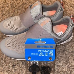 TIEM Slipstream Spin Shoes - Lunar Gray (new SPD cleats included)